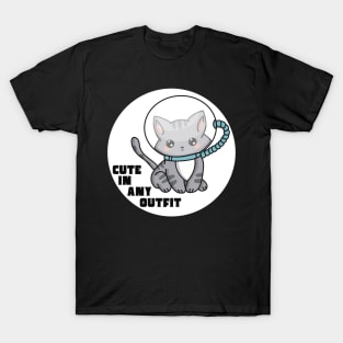 Cat in Space Loves Fashion T-Shirt